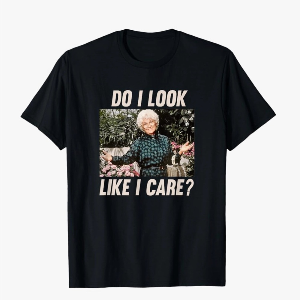 Golden Girls | “Do I Look Like I Care” | Sophia | Black T-Shirt | Size Small